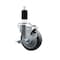 Service Caster 4'' Thermoplastic Rubber Swivel 1-3/8'' Expanding Stem Caster with Brake SCC-EX20S414-TPRB-TLB-138 - alternate 1